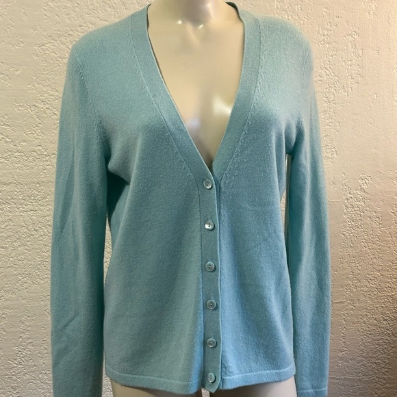 SUTTON CASHMERE turquoise 2 piece set LARGE as is - Picture 7 of 16